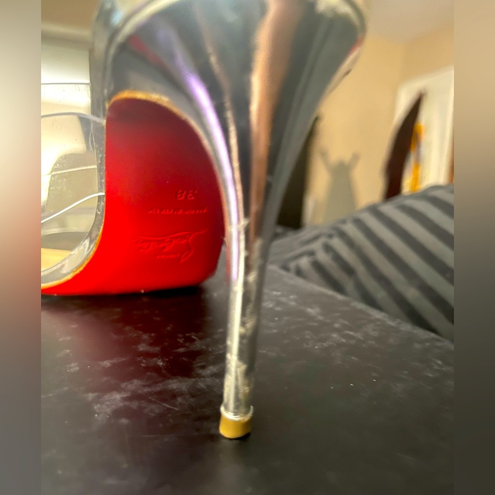 Authentic Christian Louboutin Clear Strap Heels - Picture 7 of 17